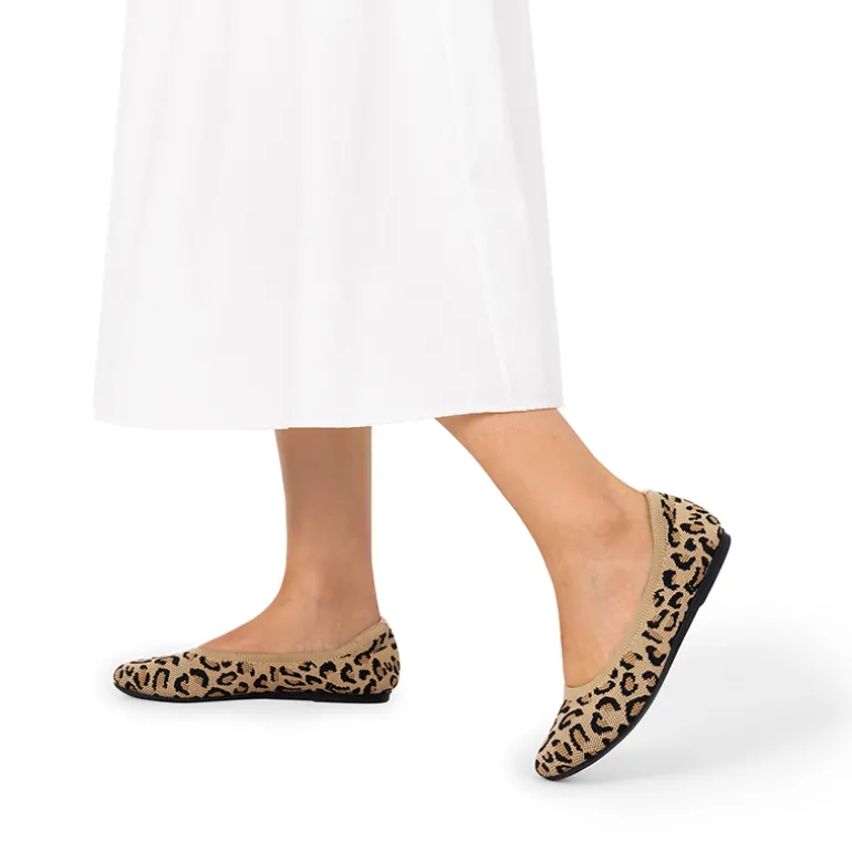 Ascenelle Women’s Round-Toe Arch-Support Ballet Flats Knit Edition