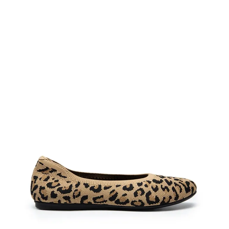 Ascenelle Women’s Round-Toe Arch-Support Ballet Flats Knit Edition