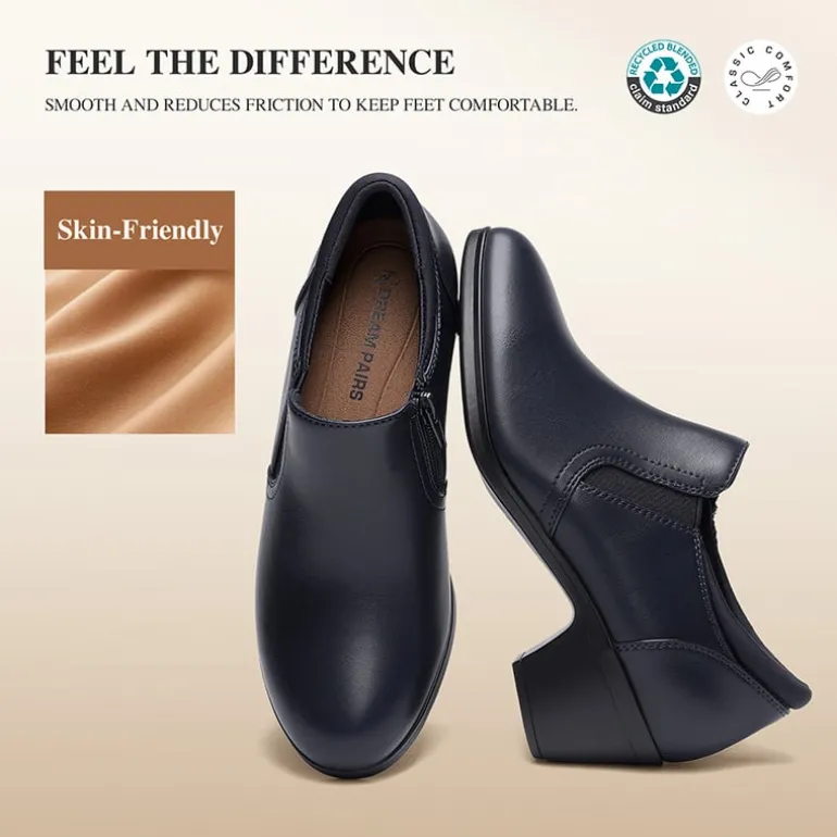 Ascenelle Women's Sustainable Block Heel Pumps