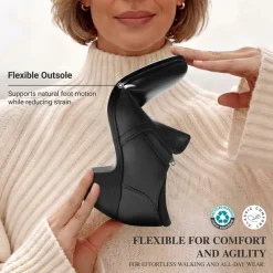 Ascenelle Women's Sustainable Block Heel Pumps