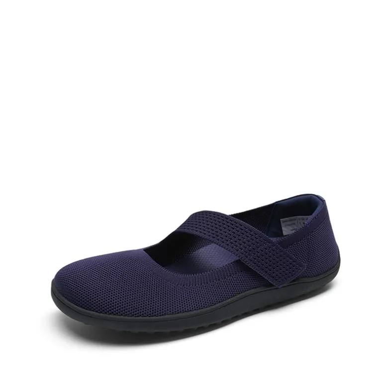Ascenelle Women’s Wide-Sole Mary Jane Flats Knit Edition