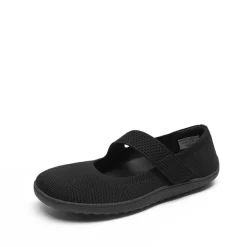 Ascenelle Women’s Wide-Sole Mary Jane Flats Knit Edition