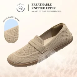 Ascenelle Women's Wide Toe Barefoot Loafers