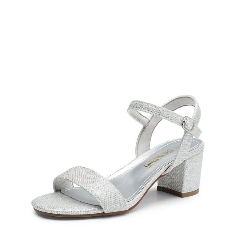 Ascenelle Women’s Wide-Toe Single-Strap Block Heel Sandals