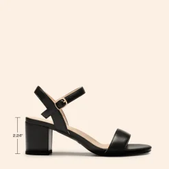 Ascenelle Women’s Wide-Toe Single-Strap Block Heel Sandals