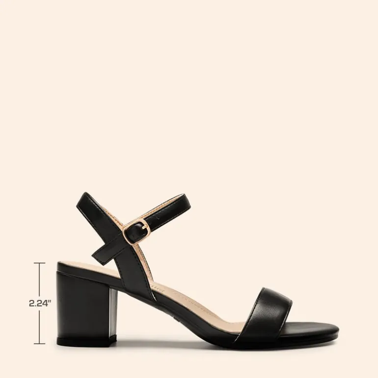 Ascenelle Women’s Wide-Toe Single-Strap Block Heel Sandals