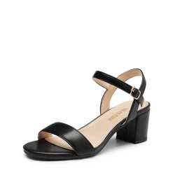 Ascenelle Women’s Wide-Toe Single-Strap Block Heel Sandals