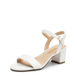 Ascenelle Women’s Wide-Toe Single-Strap Block Heel Sandals