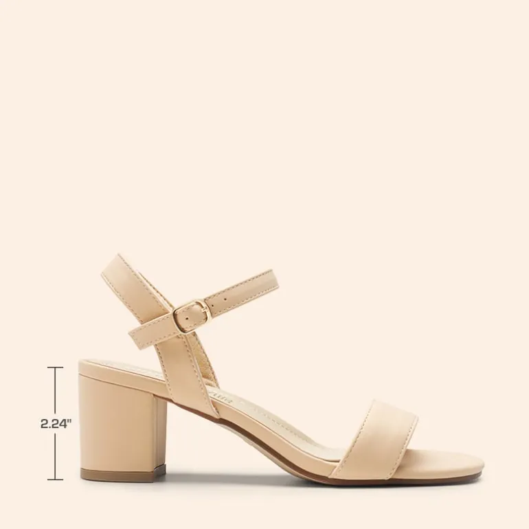 Ascenelle Women’s Wide-Toe Single-Strap Block Heel Sandals