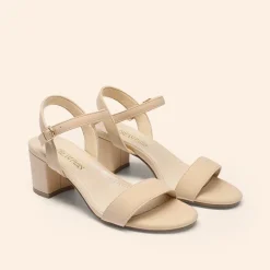 Ascenelle Women’s Wide-Toe Single-Strap Block Heel Sandals