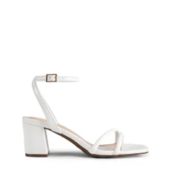 Asymmetric Strap Block Heel Sandals