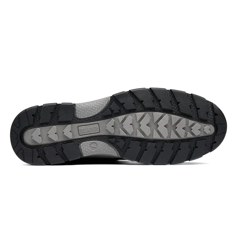 Black Leather Mid Calf Snow Boots