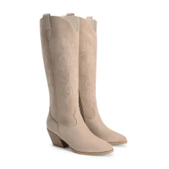 Block Heel Knee-high Cowgirl Boots