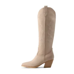 Block Heel Knee-high Cowgirl Boots