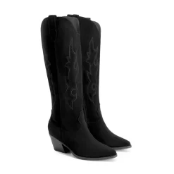 Block Heel Knee-high Cowgirl Boots