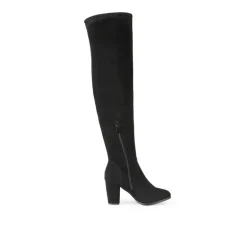 Block Heel Over The Knee Boots