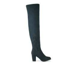 Block Heel Over The Knee Boots