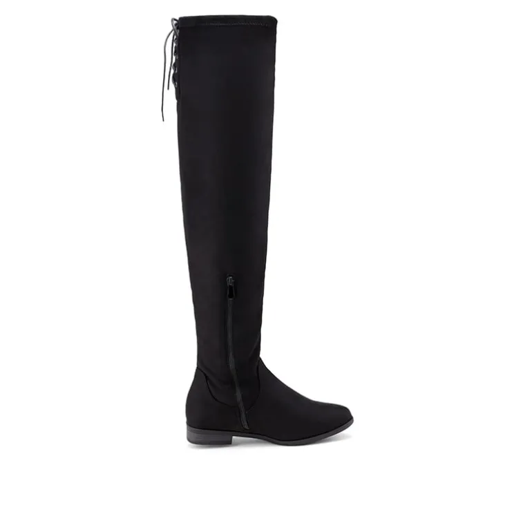 Block Heel Over The Knee High Boots