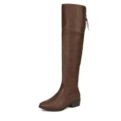 Block Heel Over The Knee High Boots