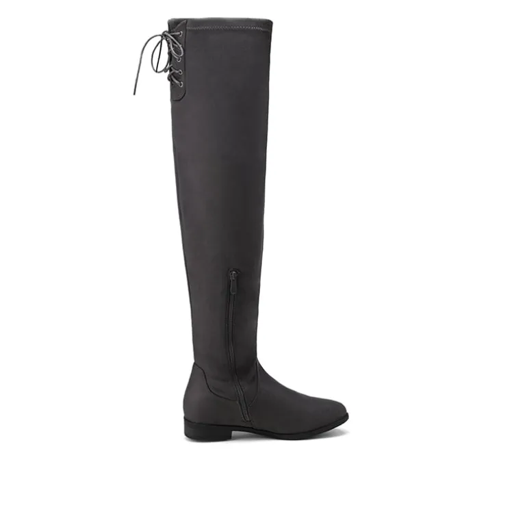 Block Heel Over The Knee High Boots