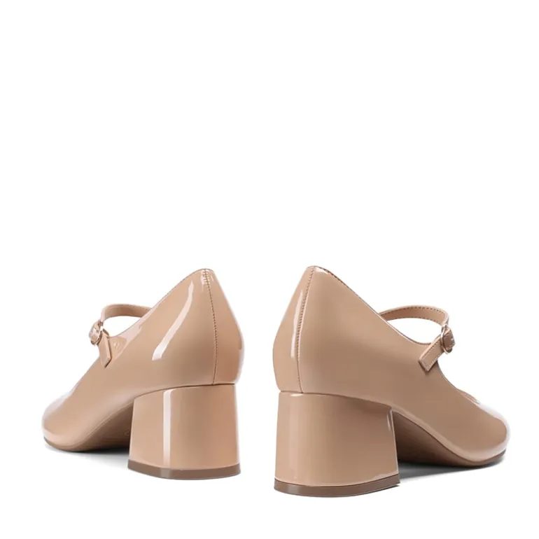 Block Heel Square Toe Mary Jane Pumps