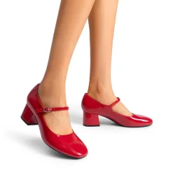 Block Heel Square Toe Mary Jane Pumps