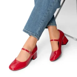 Block Heel Square Toe Mary Jane Pumps