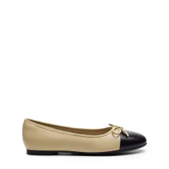 Bow Dual-tone Cap Toe Flats