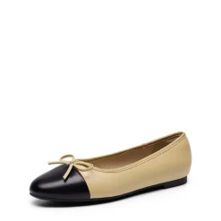 Bow Dual-tone Cap Toe Flats