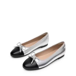 Bow Dual-tone Cap Toe Flats