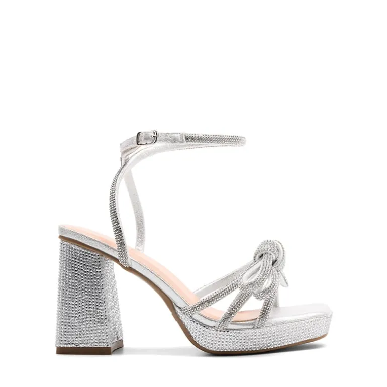 Bowknots Crystal Heeled Sandals