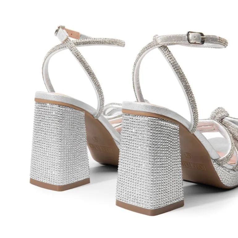 Bowknots Crystal Heeled Sandals