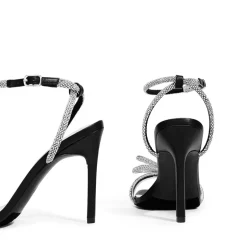 Bowknots Square Toe Rhinestone Heels