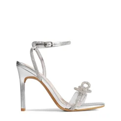Bowknots Square Toe Rhinestone Heels