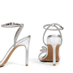 Bowknots Square Toe Rhinestone Heels