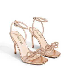 Bowknots Square Toe Rhinestone Heels