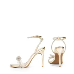 Bowknots Square Toe Rhinestone Heels