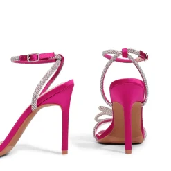 Bowknots Square Toe Rhinestone Heels