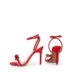 Bowknots Square Toe Rhinestone Heels