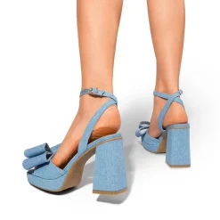 Bow Platform Chunky Sandals