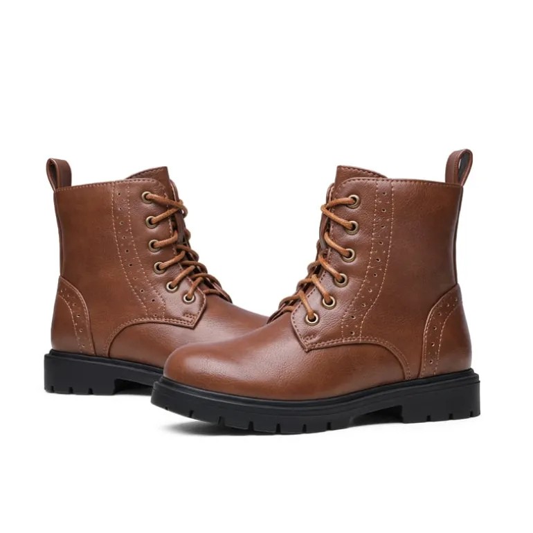 Boys Girls Combat Ankle Boots