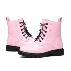 Boys Girls Combat Ankle Boots