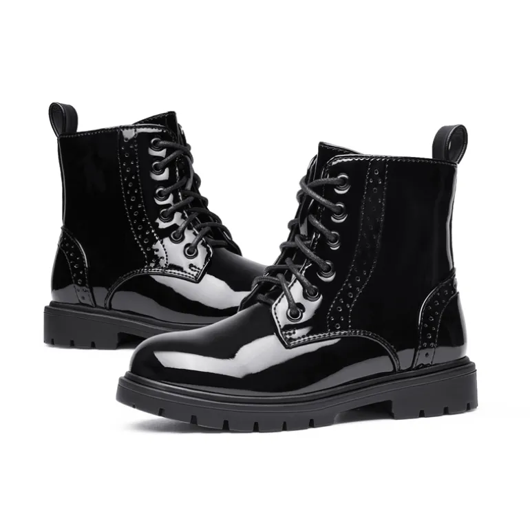 Boys Girls Combat Ankle Boots