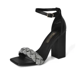 Braided Ankle Strap Block Heel Sandals
