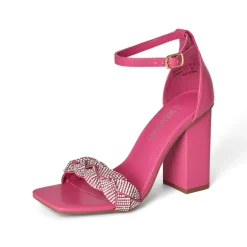 Braided Ankle Strap Block Heel Sandals