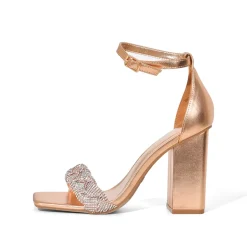 Braided Ankle Strap Block Heel Sandals