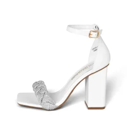 Braided Ankle Strap Block Heel Sandals
