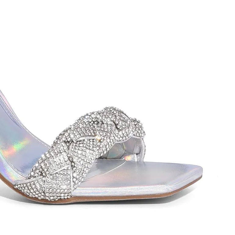 Braided Ankle Strap Block Heel Sandals