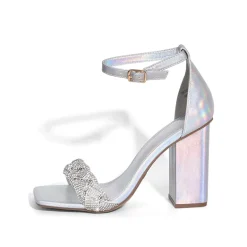 Braided Ankle Strap Block Heel Sandals