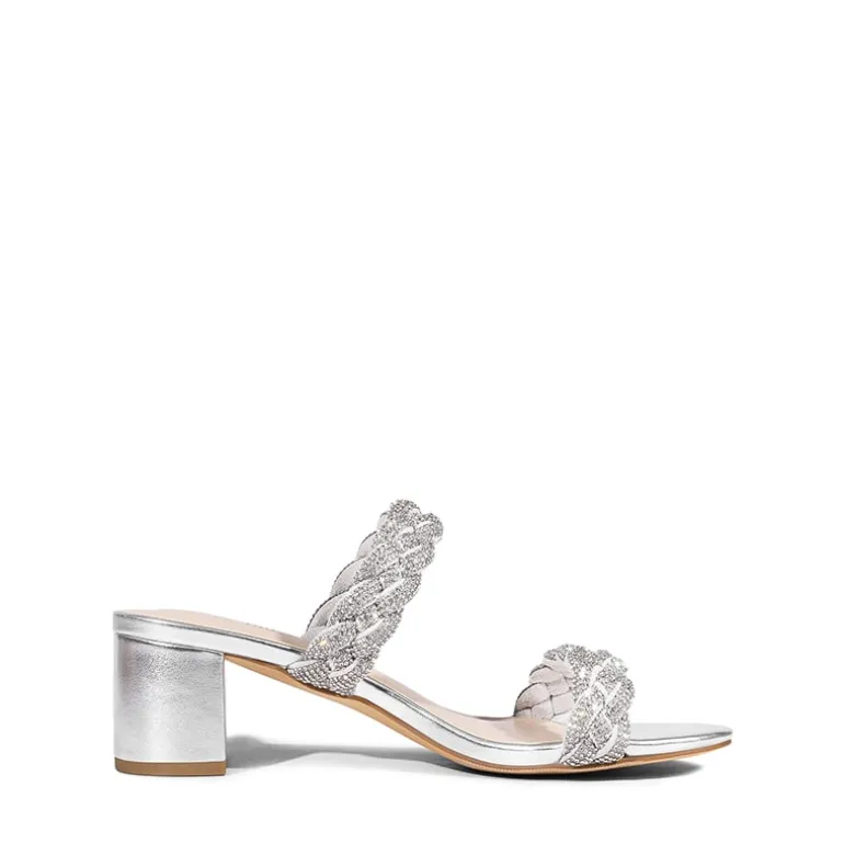 Braided Double-Strap Block Heel Sandals
